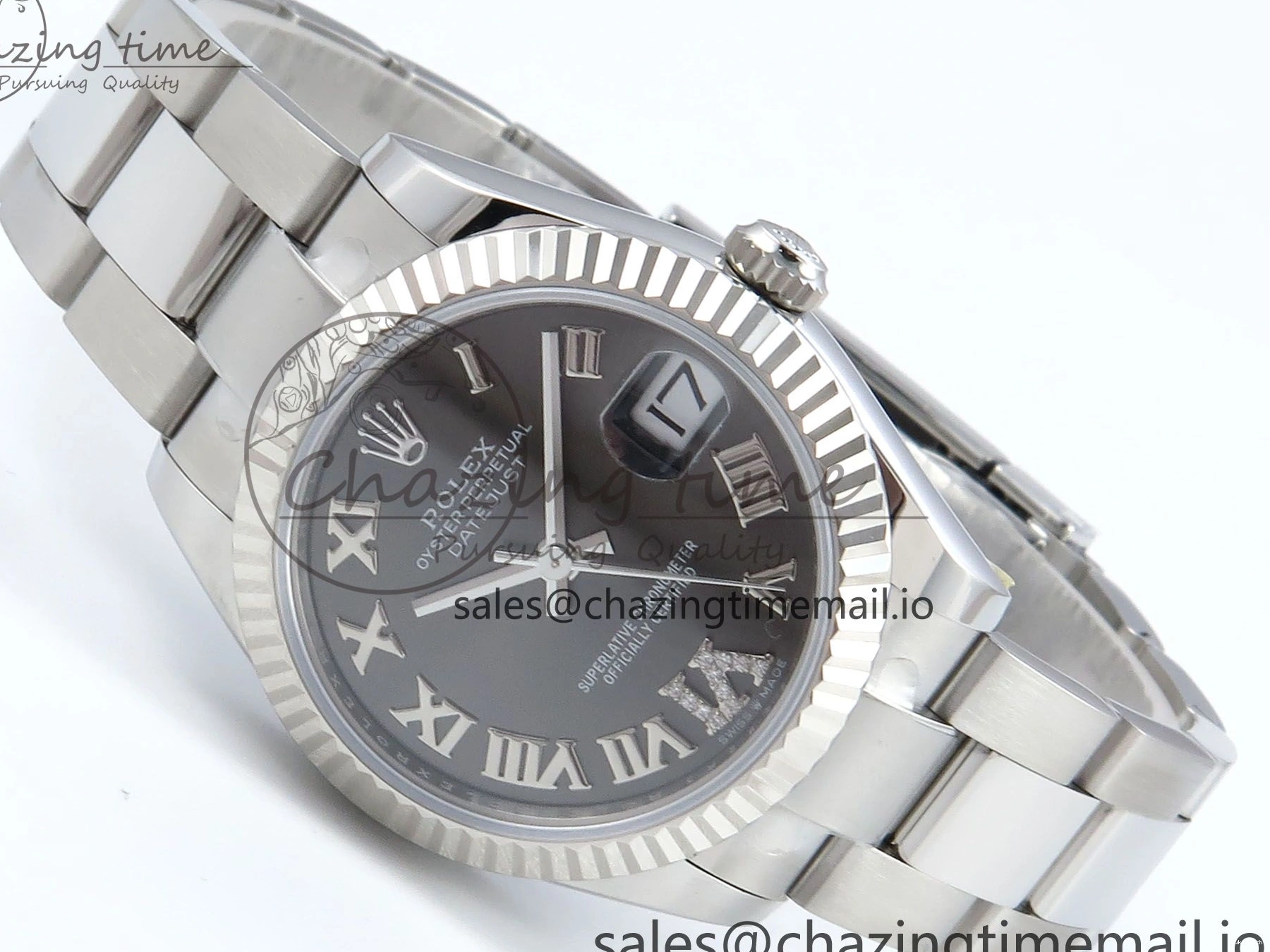 Edition Gray ARF Diamonds Roman Best 904L 2688 31 on 1:1 Oyster 278274 DateJust Bracelet ETA Steel Dial SS 1218